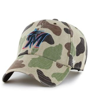 '47 Miami Marlins Duck Clean Up Adjustable Hat - Green