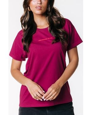 Colourful Rebel Uni Logo Boxy Tee - Red