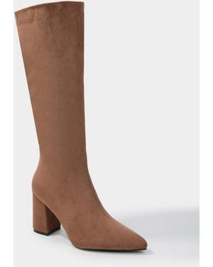 BERNESS Adele Block Heel Knee High Boots - Brown