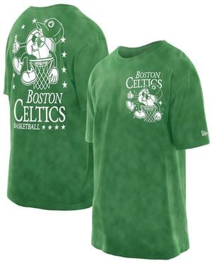 KTZ Boston Celtics Old School Sport Enzyme Wash Oversized T-shirt - Green