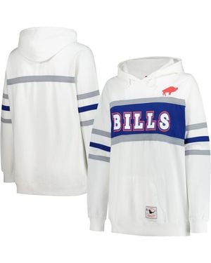 Mitchell & Ness Buffalo Bills Plus Size Head Coach Throwback Pullover Hoodie - White