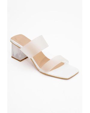 Prologue Shoes Elara Transparent Strap Sandal () - White