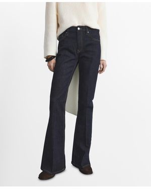 Mango Violet Flared High-rise Jeans - Blue