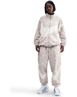 Nike Printed Mid Rise jogger Pants - Gray