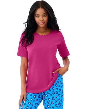 Dreams & Co. Plus Size Sleep Tee - Purple