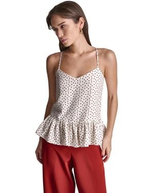 BCBGMAXAZRIA V-neck Sleeveless Top - Red