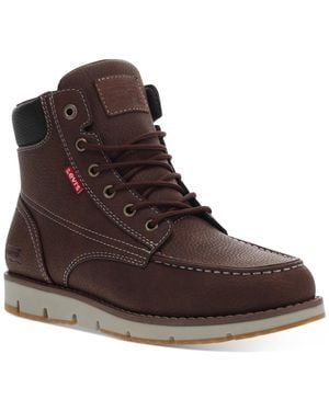 Levi's Dean Wx Ul Faux-leather Rugged Casual Hiker Chukka Boots - Brown