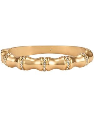 Guess Tone Crystal Side-hinge Bangle Bracelet - Metallic