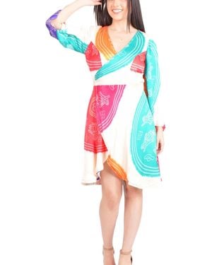 Ras Isla Bandhani Wrap Dress - Red