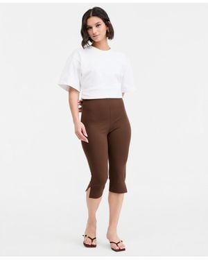 BarIII Pull-on Capri Pants - White