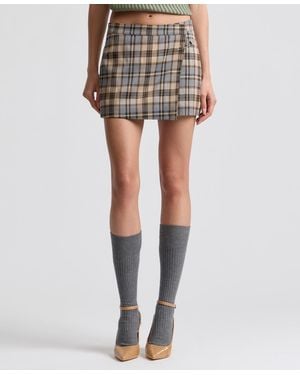 Avec Les Filles Plaid Mini Skort - Multicolor
