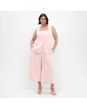 City Chic Plus Size Abbie Crop Pant - Pink