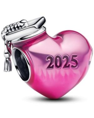 PANDORA 2025 Graduation Heart Charms - Pink
