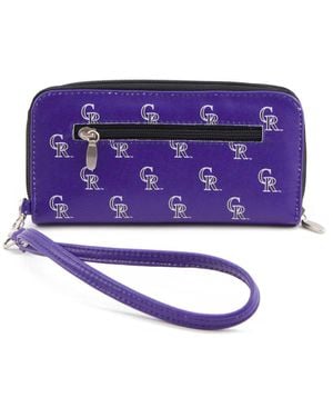 Eagles Wings Colorado Rockies Zip-around Wristlet Wallet - Blue