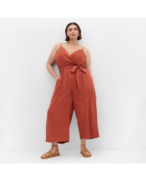 City Chic Lina Jumpsuit - Red