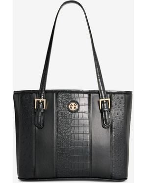 Giani Bernini Mixed Media Tulip Tote - Black