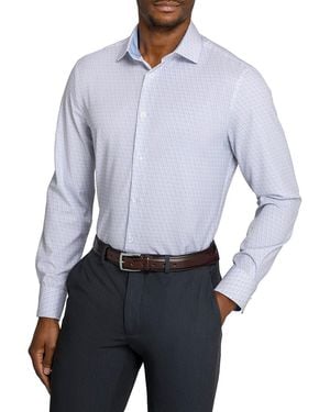 Con.struct Slim-fit Performance Stretch Comfort Dress Shirt - Blue