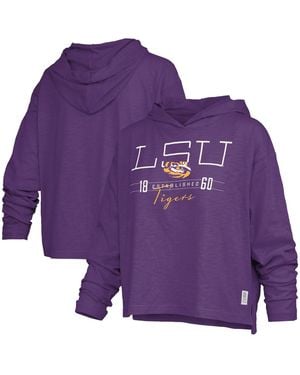 Pressbox Lsu Tigers Castillo Hooded Slub Long-sleeve T-shirt - Purple