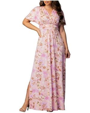 Kiyonna Vienna Kimono Sleeve Long Maxi Dress - Black
