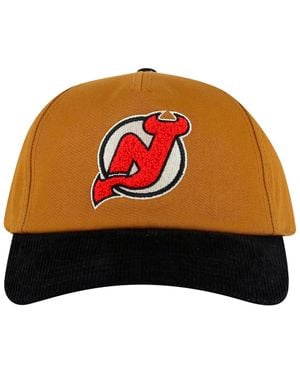 American Needle Tan/black New Jersey Devils Burnett Adjustable Hat - Orange
