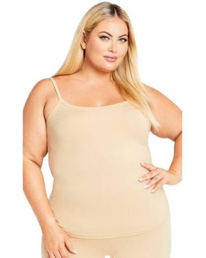 Avenue Plus Size Essential Cotton Knit Cami - Natural