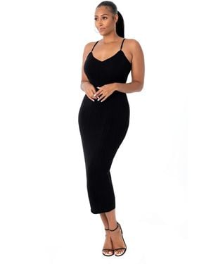 DAI MODA Draya Long Sweater Dress - Black