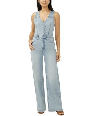 Silver Jeans Co. Wide-leg Vest Jumpsuit - Blue