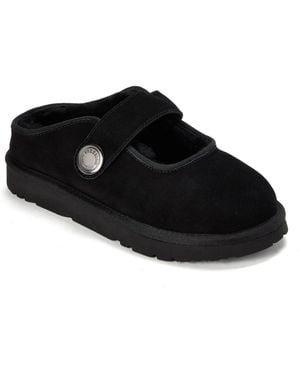 Dearfoams Fireside By Coin Maryjane Slippers - Black