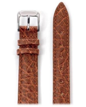 Speidel Ladies' Heavy Texture Buffalo Grain Leather Watchband 12mm Honey - Blue