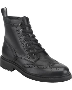 Kenneth Cole Todd Leather Boots - Black