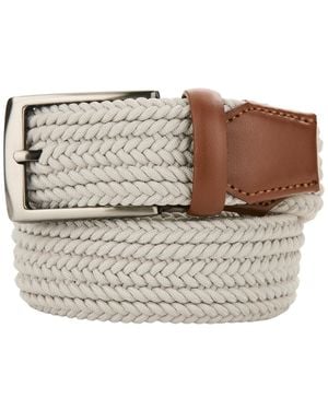 Perry Ellis Channel Braided Stretch Belt - Brown