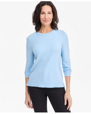 Style & Co. Long-sleeve Crewneck Sweater - Blue