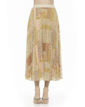 Alexia Admor Kesia Midi Pleated Skirt - Natural