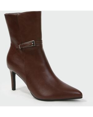 BERNESS Kairi Stiletto Ankle Boots - Brown