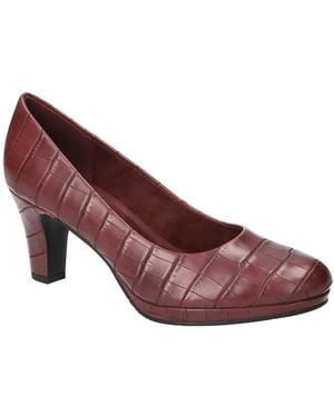 Easy Street Equinox Platform Slip-on Pumps - Red