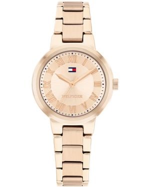 Tommy Hilfiger Quartz Rose Gold Tone Stainless Steel Bracelet Watch - Metallic