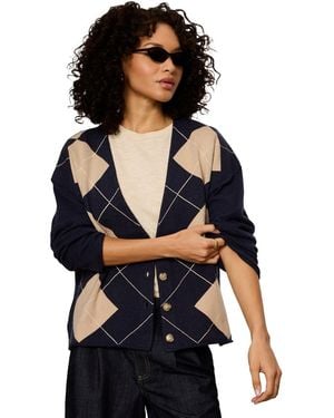 Sanctuary Arden Long-sleeve V-neck Sweater - Blue