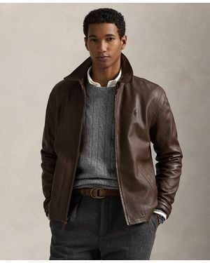 Polo Ralph Lauren Men's Leather Jacket - Brown