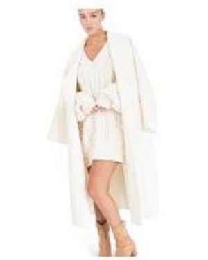Belle & Bloom Wide Awake Split Hem Overcoat - Black