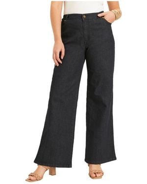 June + Vie June + Vie June + Vie June Fit Wide-leg Jeans - Black