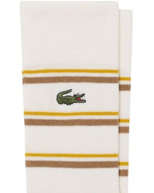 Lacoste Ribbed Crew Socks - White