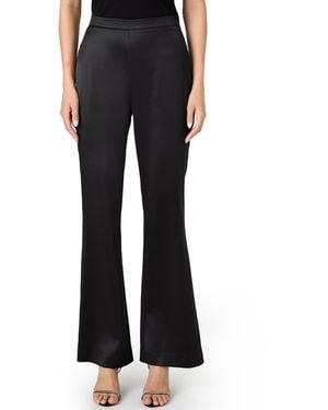 French Connection Maelys Satin Wide-leg Stretch Shorts - Black