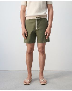 Mango Cotton Lyocell 6.69" Bermuda Shorts - Green