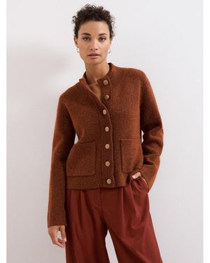 Phase Eight Clara Knitted Jacket - Brown
