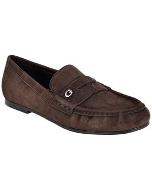 Guess Raivoo Suede Slip-on Penny Loafer - Brown