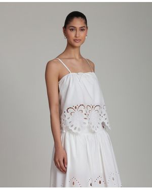 Avec Les Filles Cutwork Detail Bandeau Top - Gray