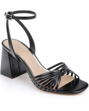 Badgley Mischka Nariah Block Heel Sandals - Black