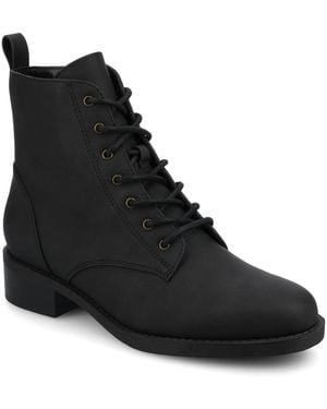 Journee Collection Kodah Comfort Casual Ankle Boots - Black