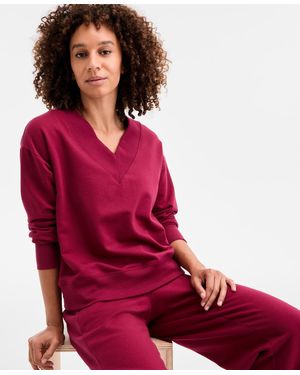 ID Ideology Fleece V-neck Sweatshirt - Red