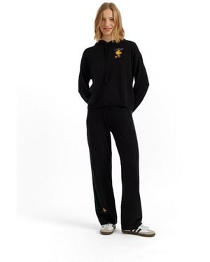 Chinti & Parker Chinti And Parker Wool-cashmere Snoopy Hoodie - Black